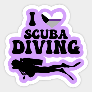 I Heart Scuba (Demisexual Flag) Sticker